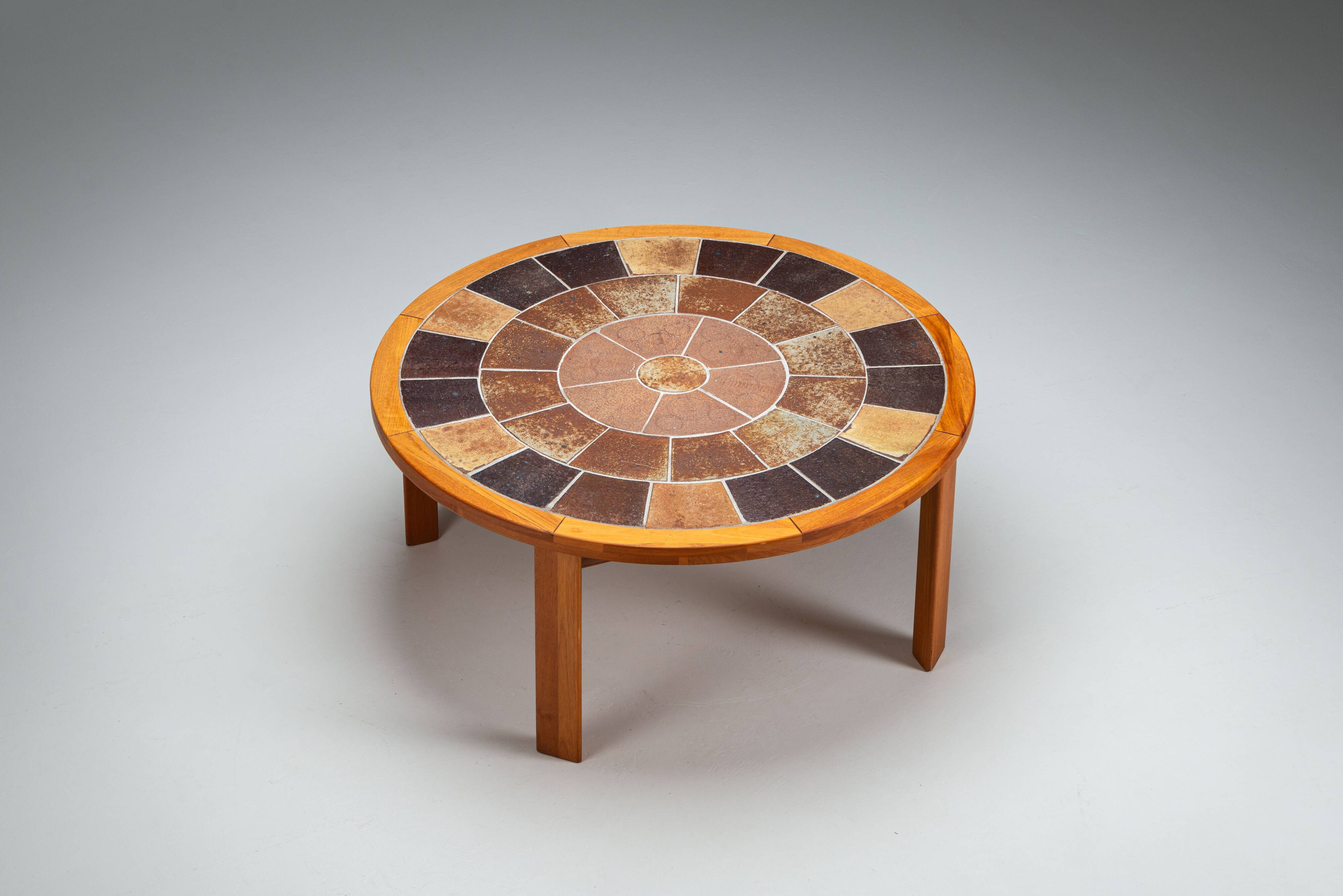 Tue Poulsen oak and ceramic coffee table for Haslev