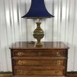 Lampe en laiton avec abat-jour pagode sur mesure