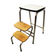 Retractable foot step ladder