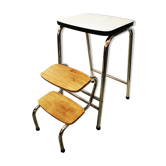 Retractable foot step ladder