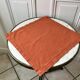 Lot de 8 serviettes de table en lin ajourées couleur terracotta