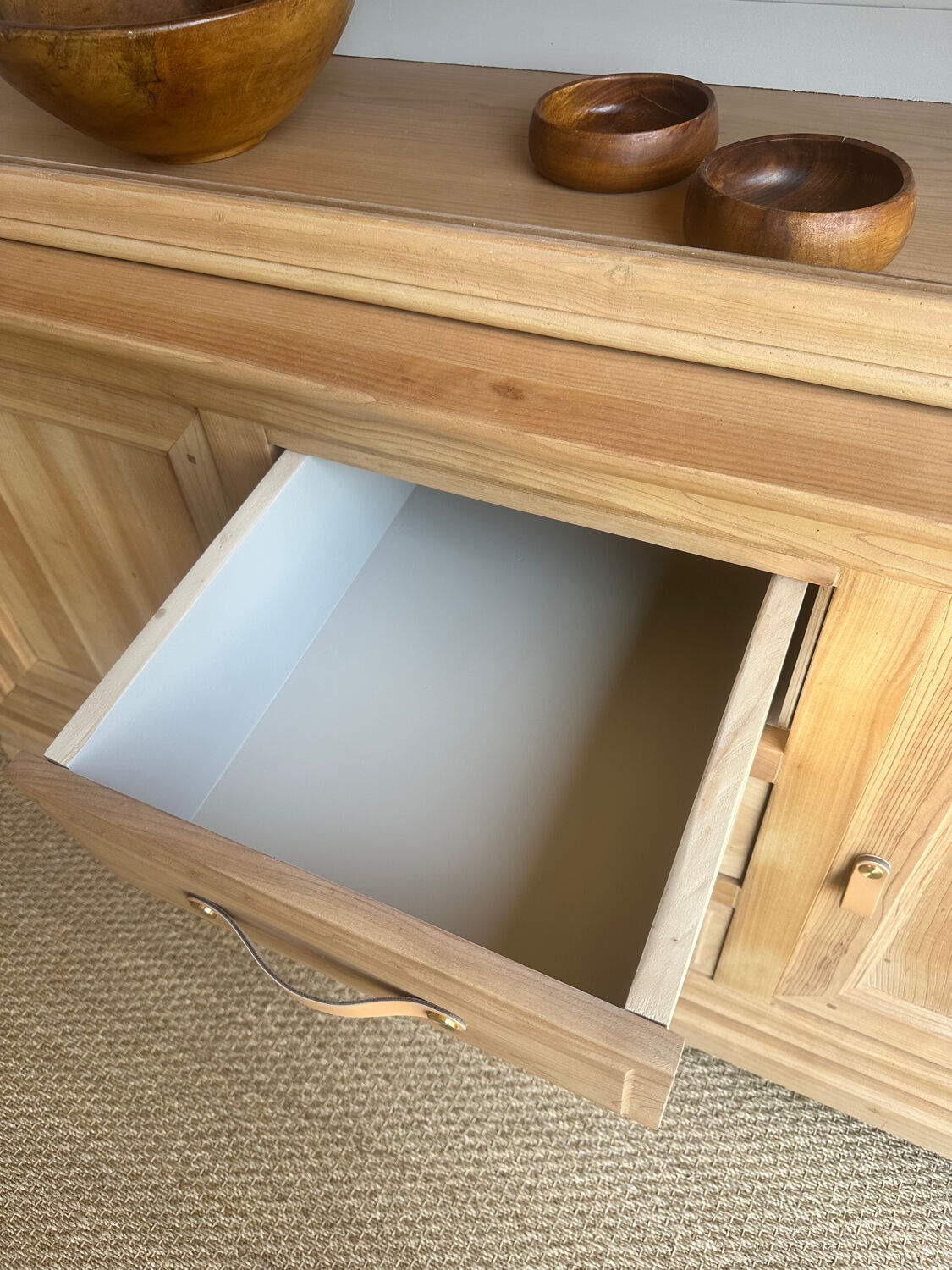 Renovated cherry wood sideboard - light wood