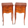 Pair of French Rosewood Nightstands, Marble Top Nighstands, Marquetry Bedsi