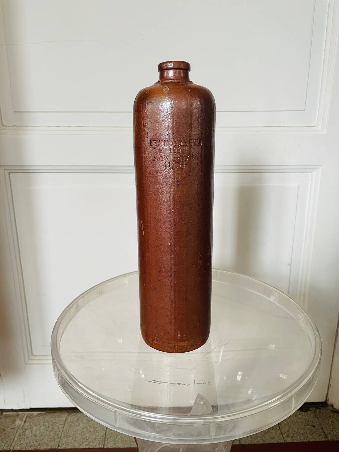 Antique Erven Lucas Bolts Amsterdam stoneware liquor bottle