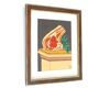 Painting, naïve painting signed: Still life, butcher's piece, 60s