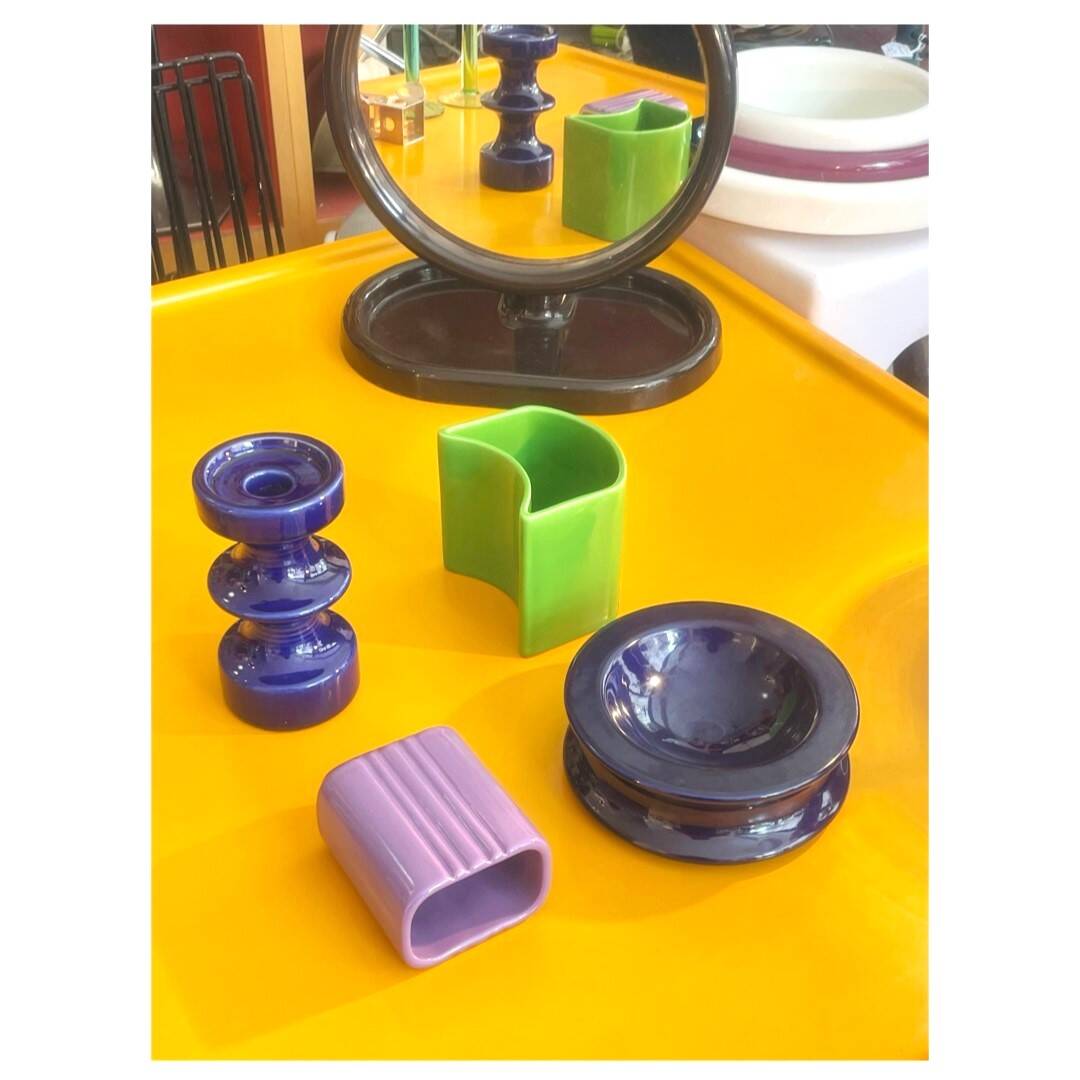 Cari Zalloni Blue Candle Holder 1960s