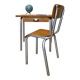 Table et chaise d'écolier