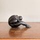 Ancient Atlas Statue Bandung Indonesia Art Deco Dense Ironwood Java