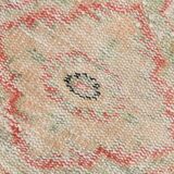 Red & cream oriental turkish vintage rug