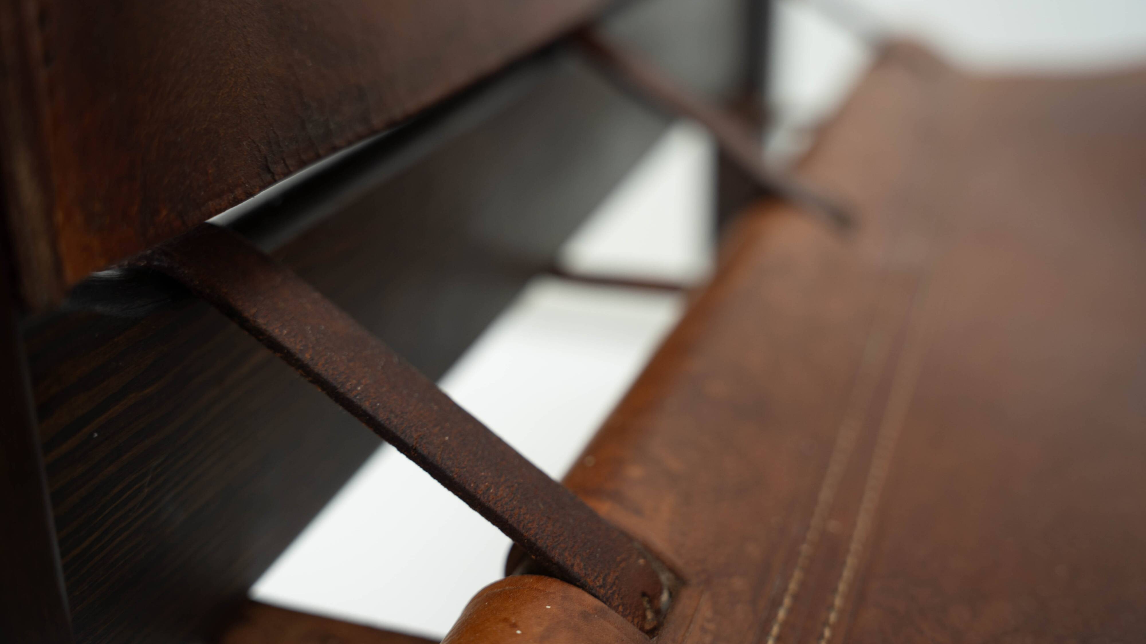 Early Karin Mobring for Ikea leather safari lounge chair