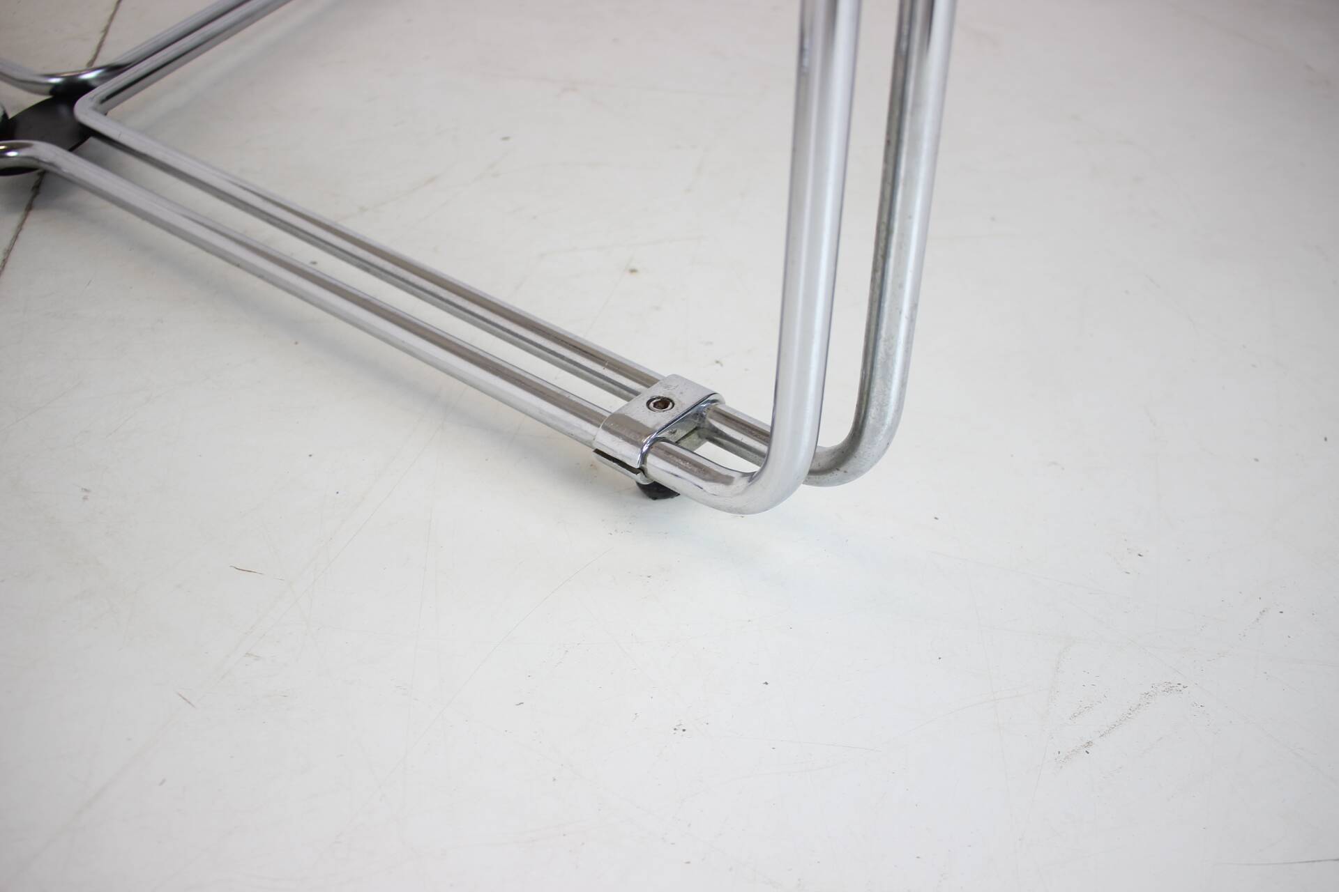 Midcentury Chrome and Glass Dining Table, Italy, 1970s