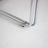 Midcentury Chrome and Glass Dining Table, Italy, 1970s