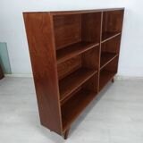 Teak compass foot bookcase shelf