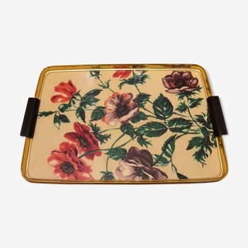 Vintage anemon flowers tray