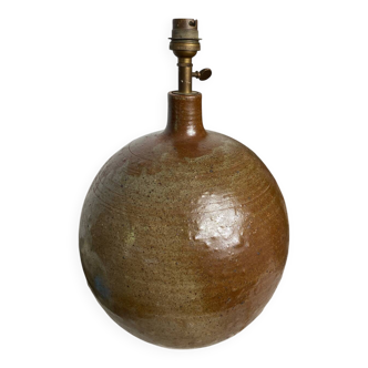 Pied de lampe en grès vernissé, douille télescopique