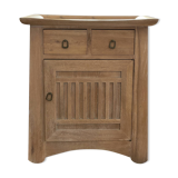 Small chest of drawers in solid oak white lead Art Nouveau style