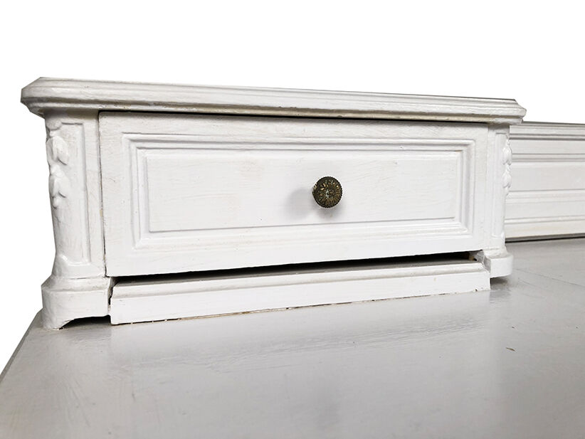 Louis XVI-style tiered desk lay white