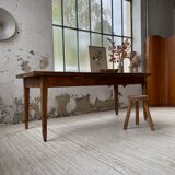 Farmhouse table in oak and walnut 2m