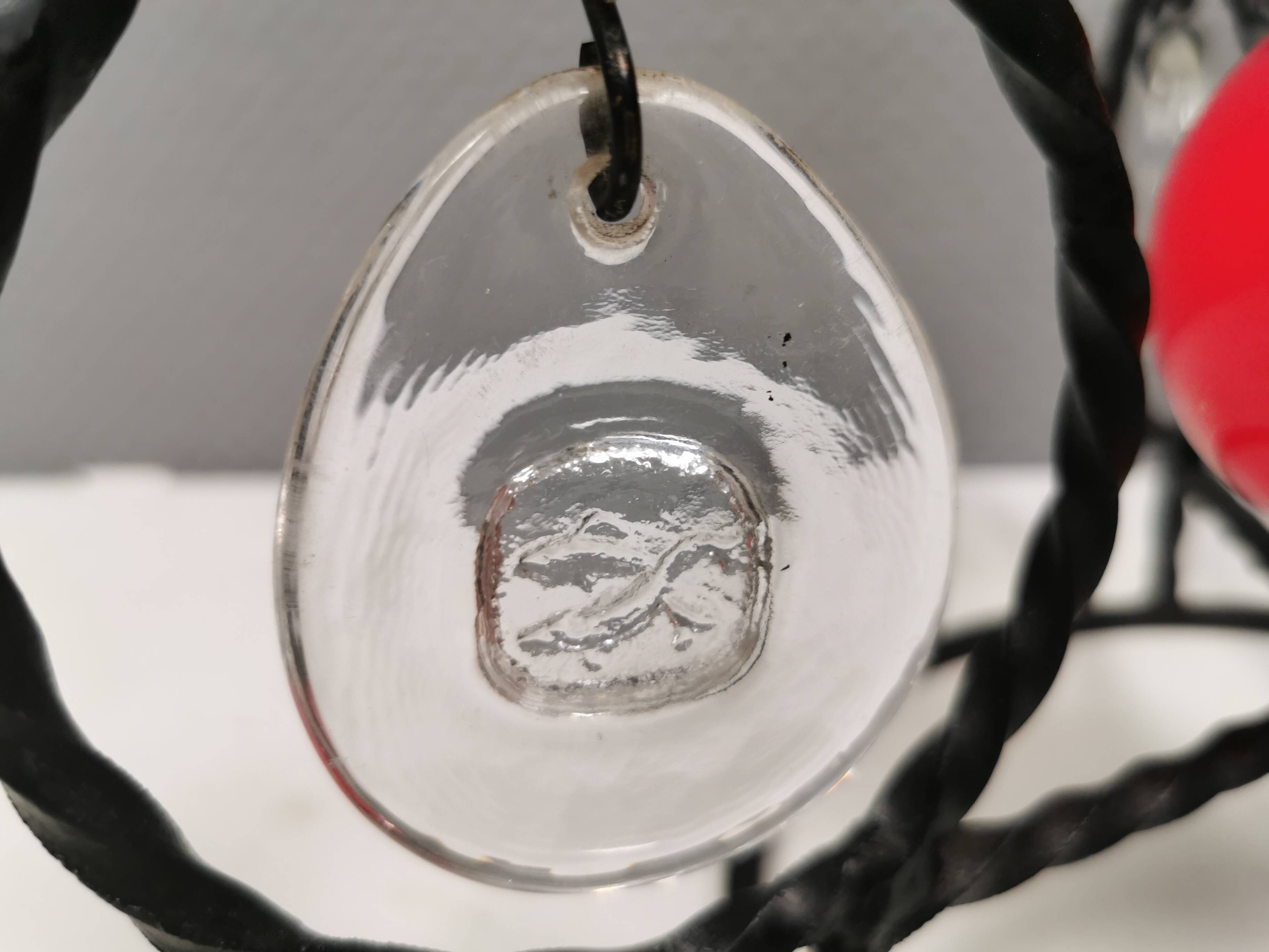 Wrought iron candle holder for 4 candles. by Erik Höglund in the 1960s