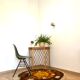 Vintage round carpet with long piles 70s