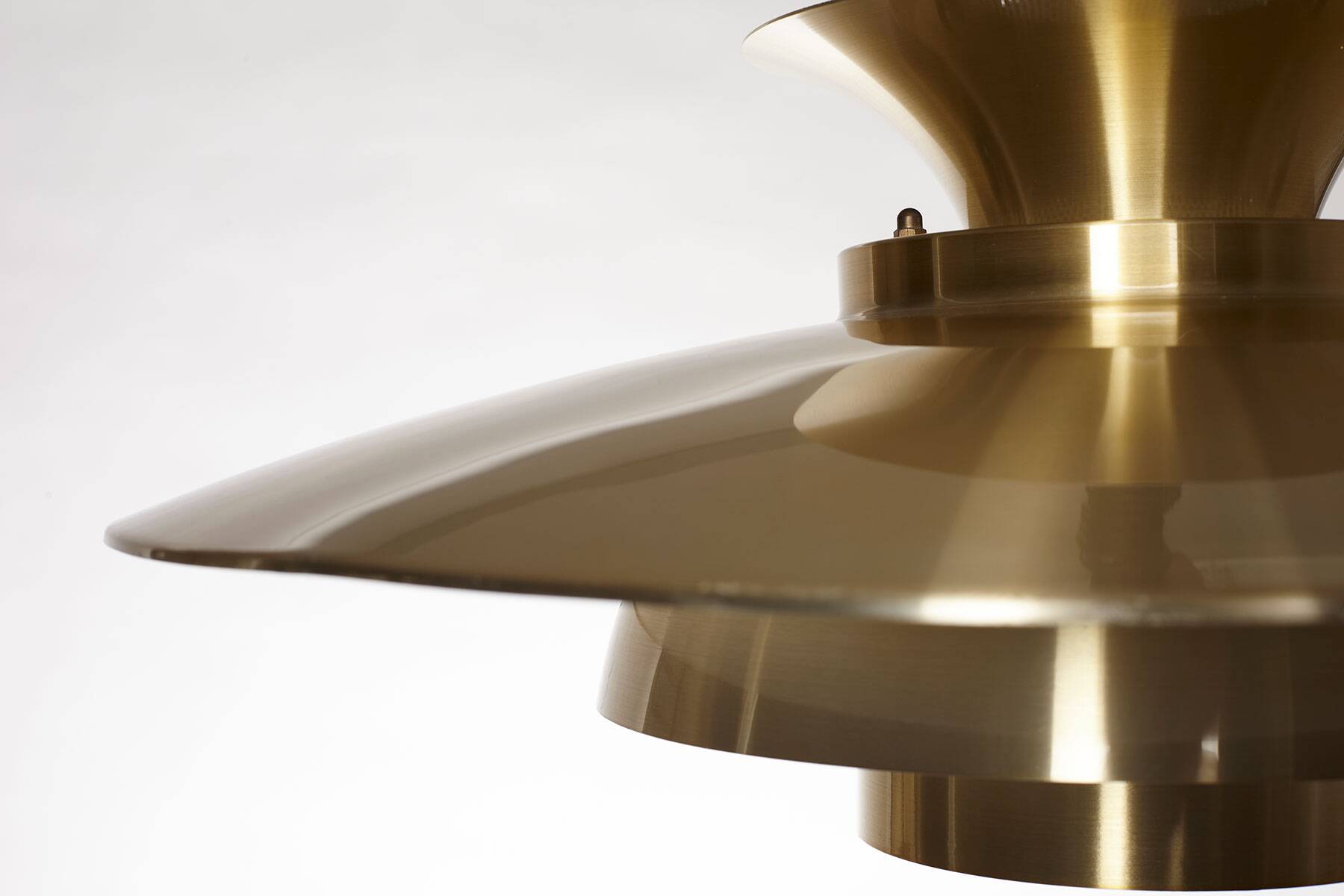 Brass Pendant Light, Denmark 1980s