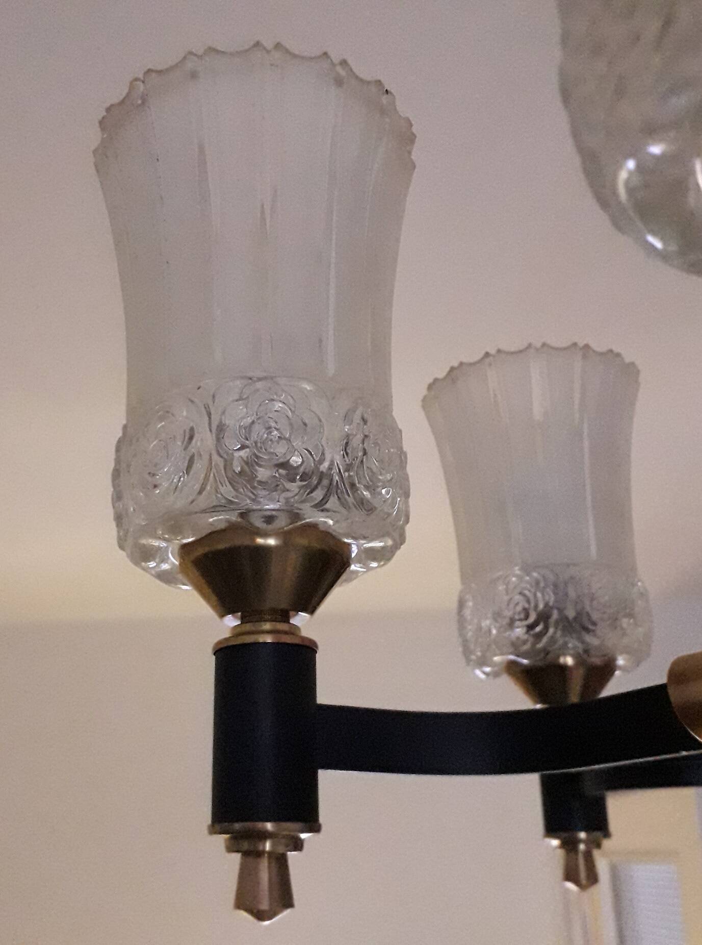 Chandelier in the style of the Arlus house from the 1950s