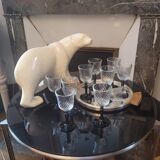 70s twisted stemmed glasses