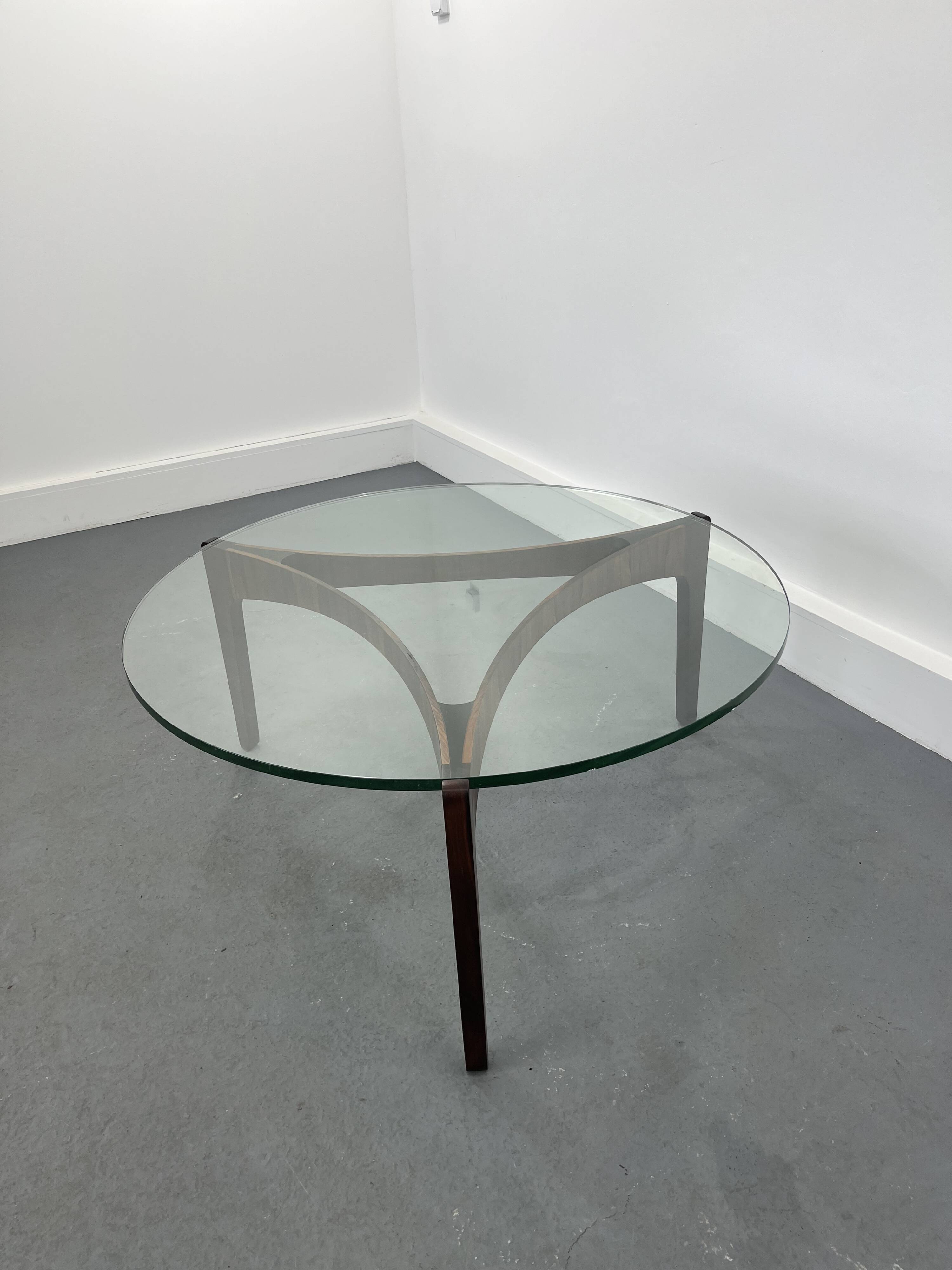 Rosewood coffee table by Sven Ellekaer for Christian Linneberg Mobelfabrik, 1960s