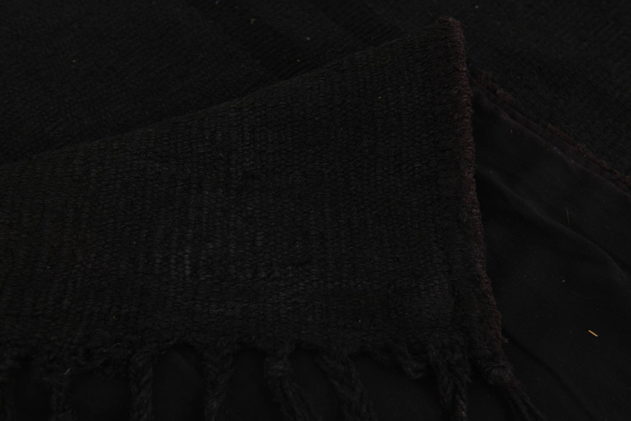 Striped Pattern Black Vintage Rug, 204x296 Cm