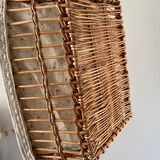 Rustic vintage wicker storage basket