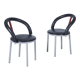 Pair of chairs "Alpha" by Anna Anselmi for Bieffeplast 1980s