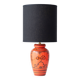 Dutch Orange Gouda Ceramic Table Lamp 'Tokio', 1970s, New Black Linen Shade