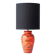 Dutch Orange Gouda Ceramic Table Lamp 'Tokio', 1970s, New Black Linen Shade