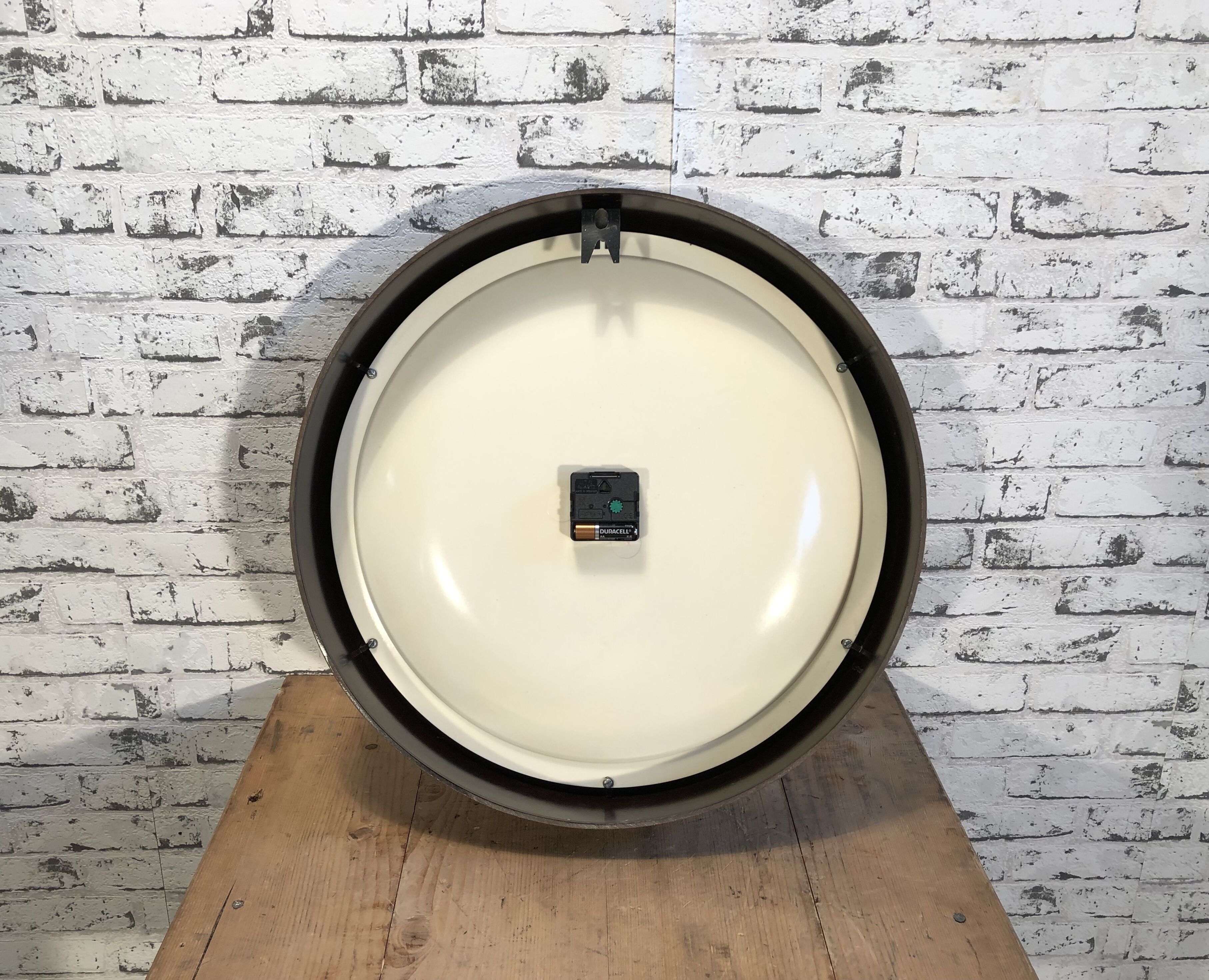 Large Industrial Bakelite Factory Wall Clock From Pragotron, 1960s