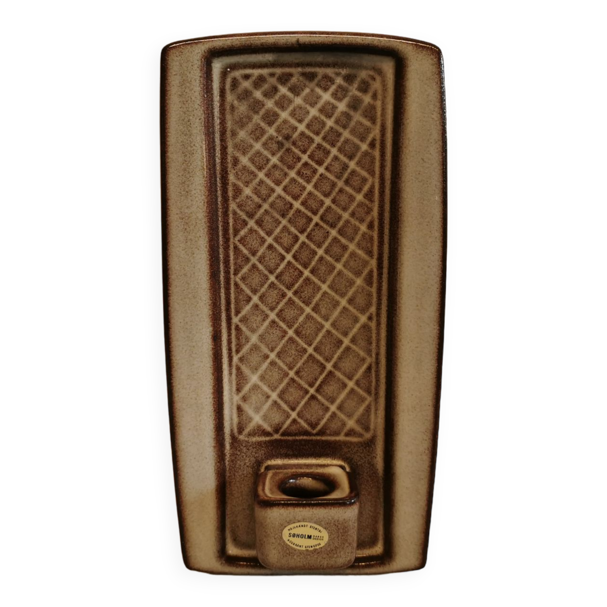 Wall-hung candle holder in ceramic, from Danske Søholm, estimated 1960s.