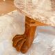 Table basse marbre pieds sculptés anciens