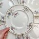 5 Assiettes plates vintage en porcelaine Longchamp Chantilly - Motif oiseau