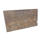 Plaque de cocher (Vosges)