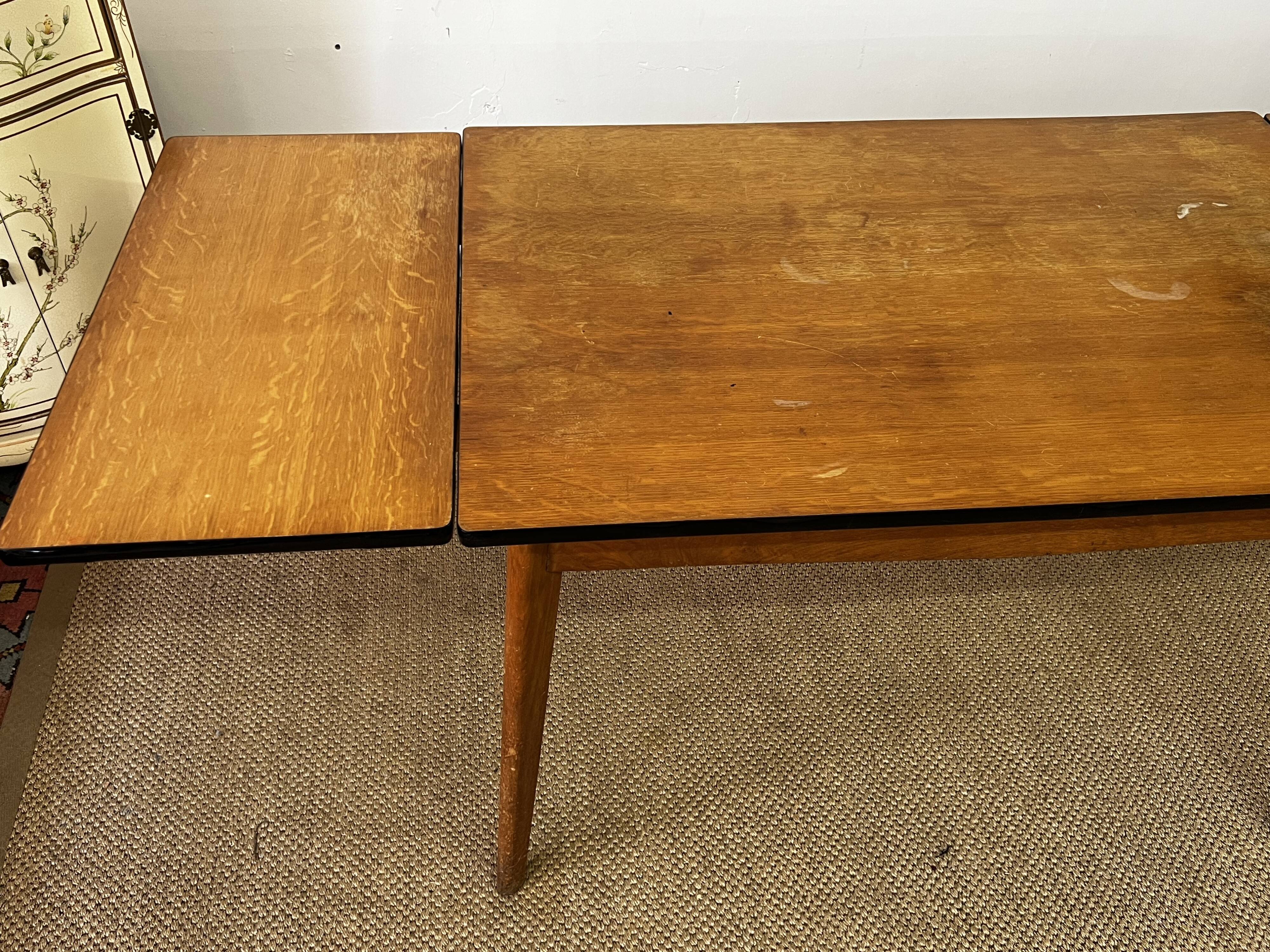 Vintage wooden table with extensions