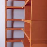 Vintage 1970s plastic corner bookcase designed by Olaf Von Bohr for Kartell