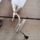 Pair opaque glass sconces