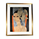 André Minaux (1923-1986). "portrait of elegant." fat pastel on paper signed on view 64 x 49 cm