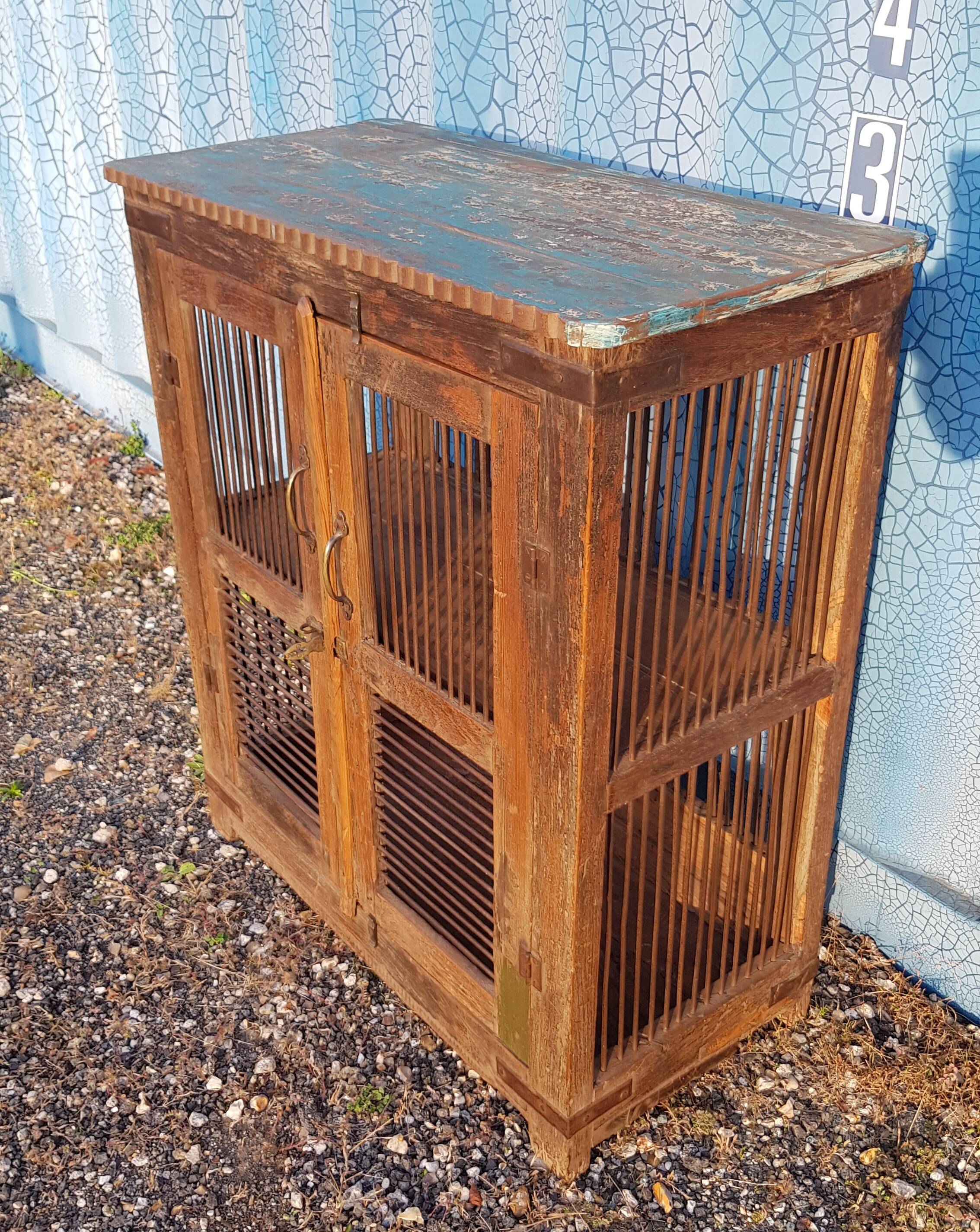 Old teak mesh pantry