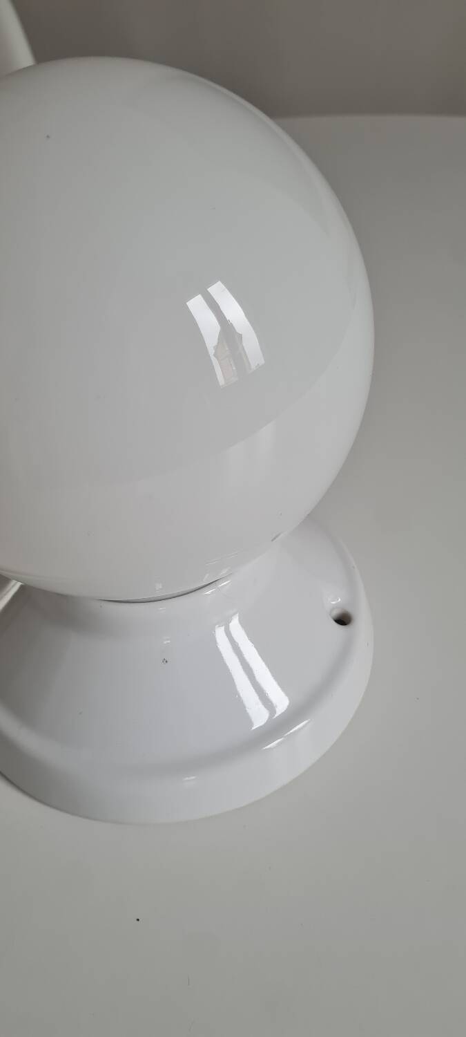 Opaline glass and ceramic wall light