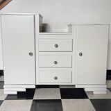 Renovated art deco asymmetrical storage unit