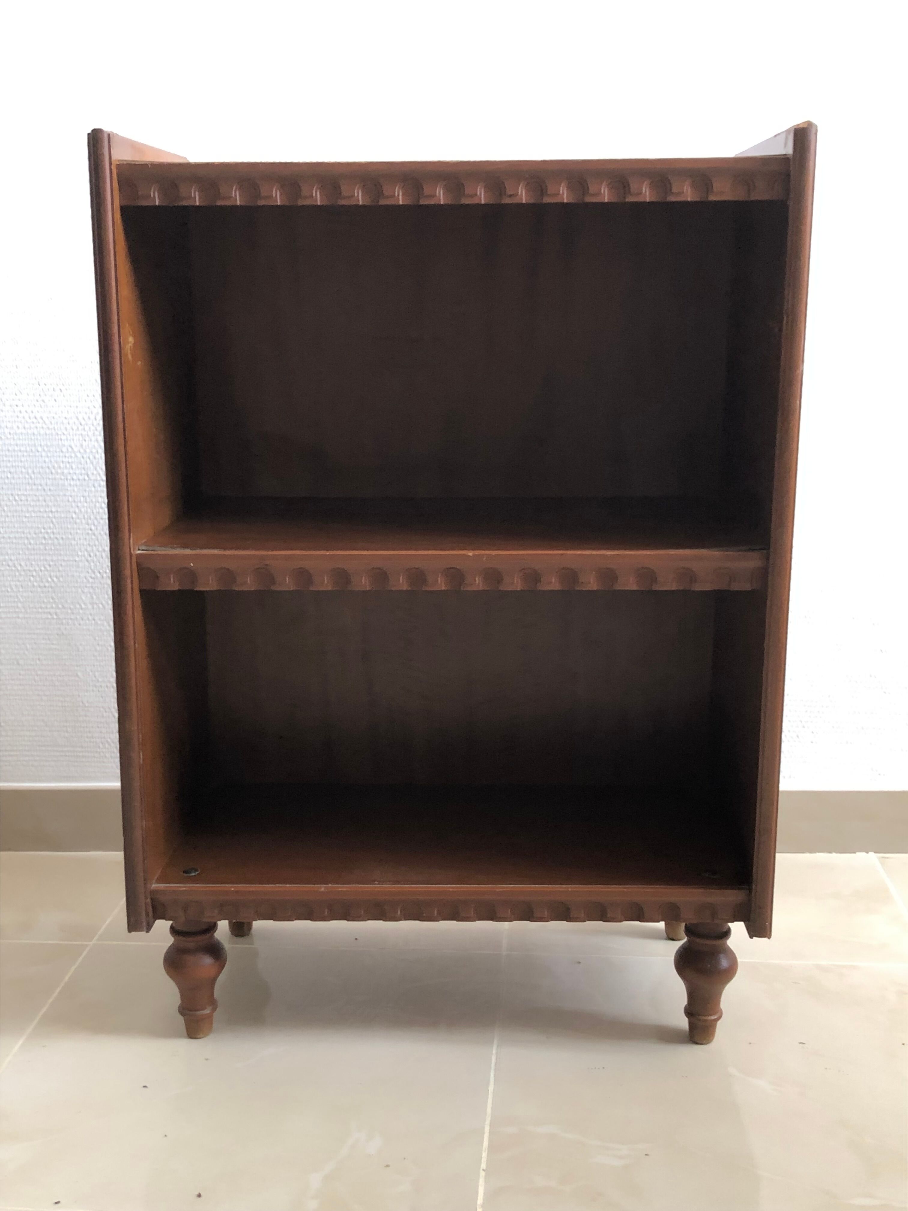 Bookcase in vintage wood
