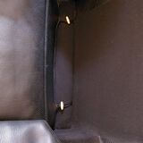Roche Bobois black leather sofa