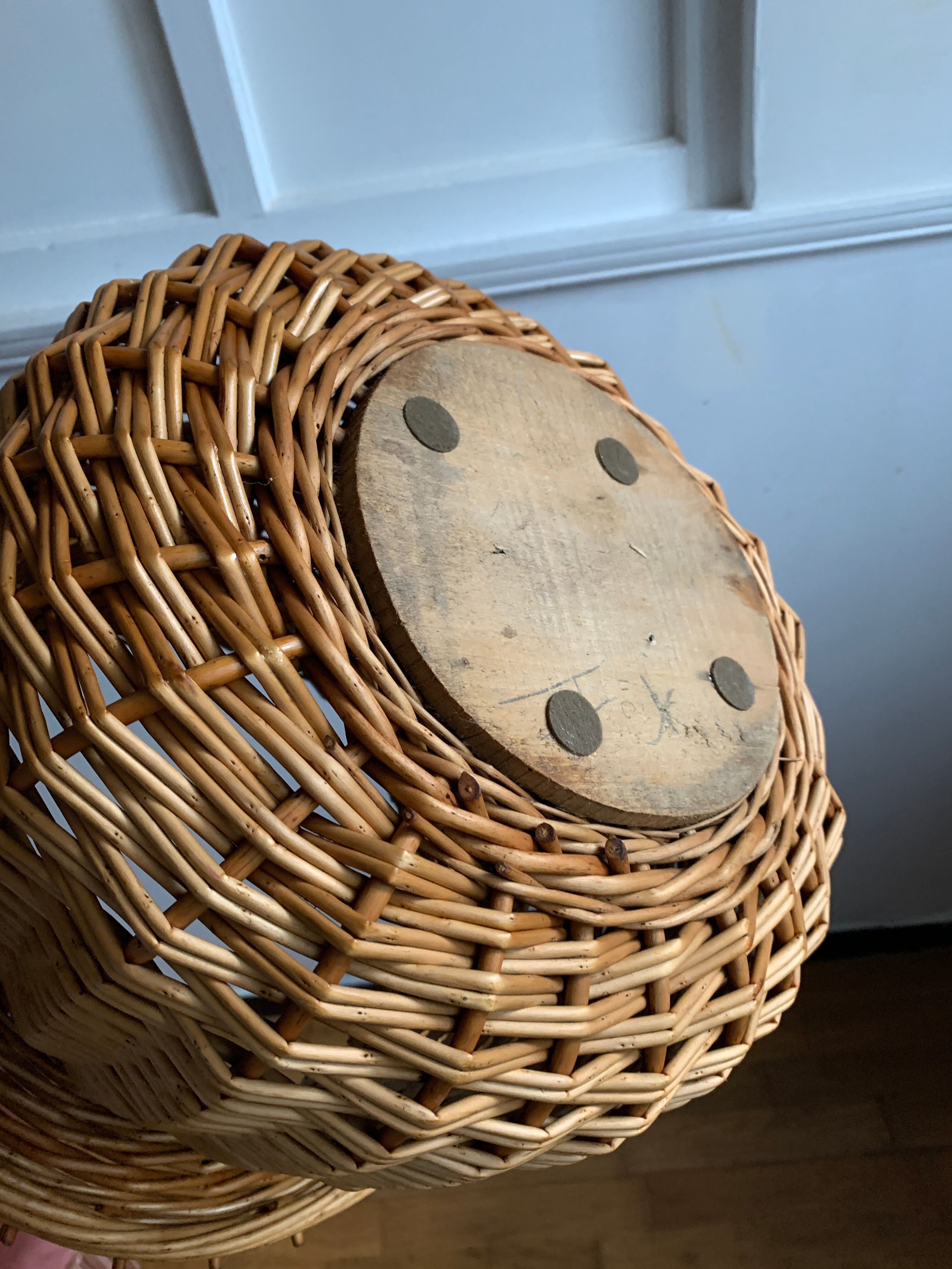 Basket hides wicker pot