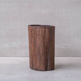 Large French Natural Wooden Trunk Planter