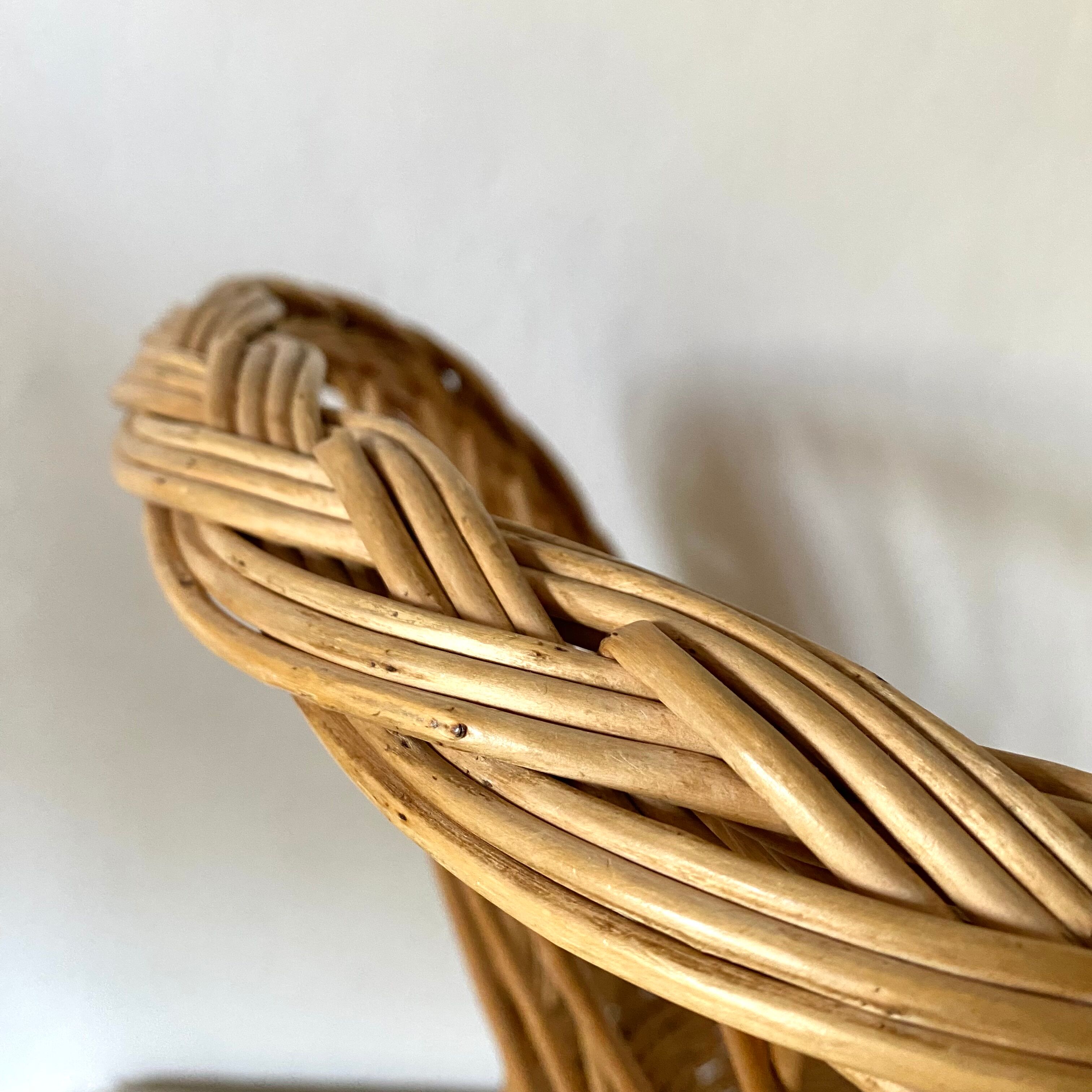 Vintage rattan armchair for children